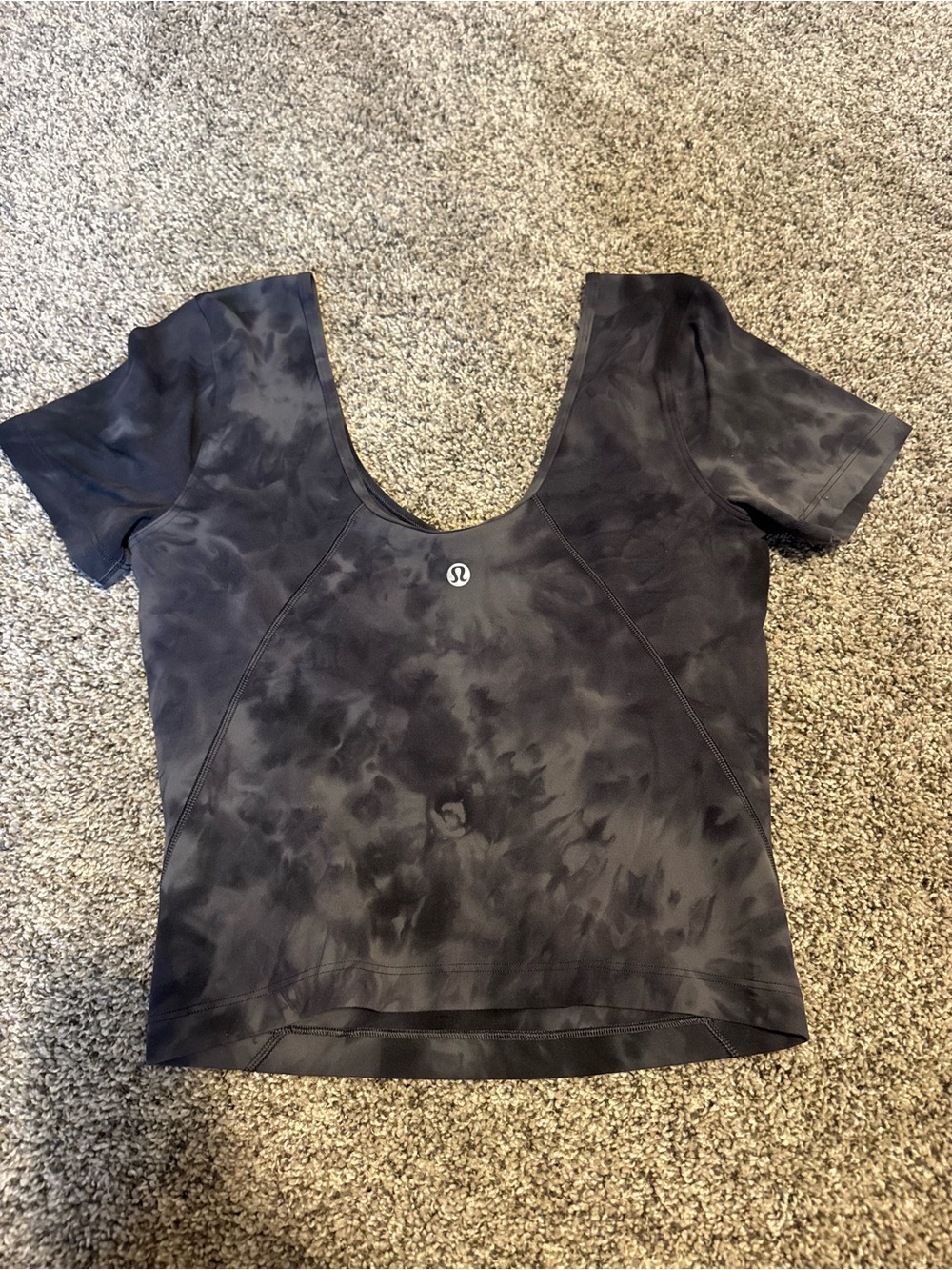 Lululemon Align T-Shirt Diamond Dye Pitch Grey- Size 4